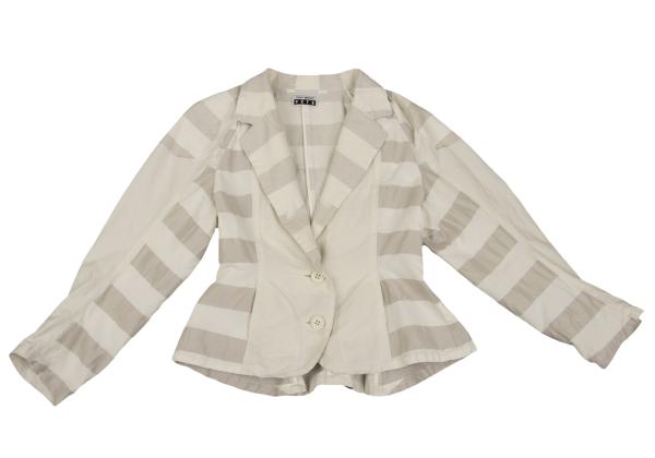 ISSEY MIYAKE FETE A-POC INSIDE Side Jacket Off-Beige Size 2