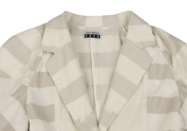 ISSEY MIYAKE FETE A-POC INSIDE Side Jacket Off-Beige Size 2