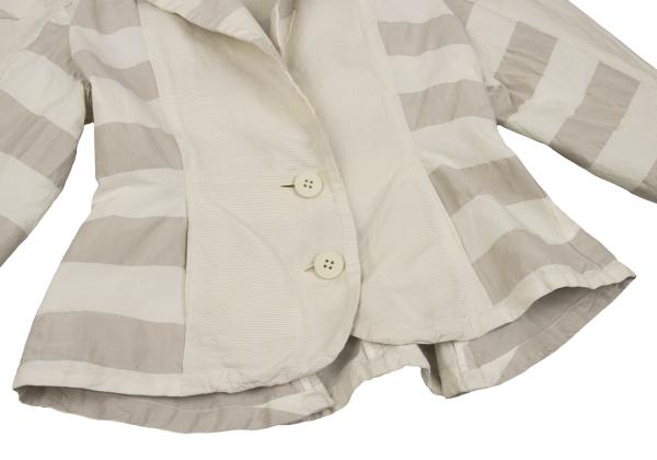 ISSEY MIYAKE FETE A-POC INSIDE Side Jacket Off-Beige Size 2