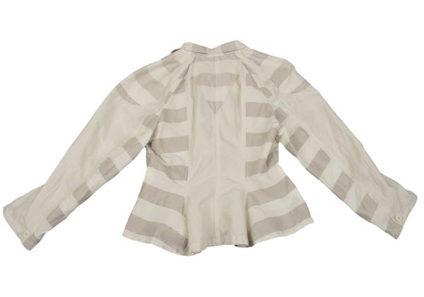 ISSEY MIYAKE FETE A-POC INSIDE Side Jacket Off-Beige Size 2