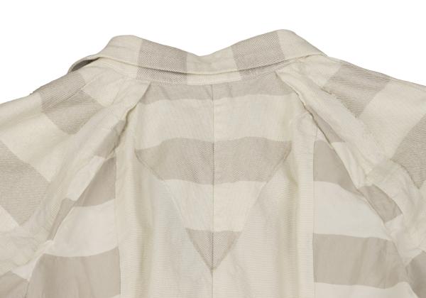 ISSEY MIYAKE FETE A-POC INSIDE Side Jacket Off-Beige Size 2