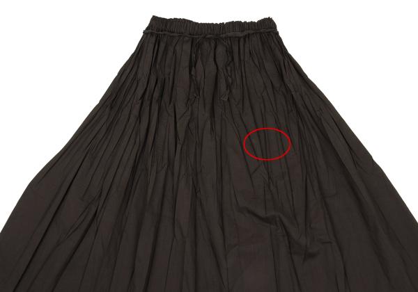 PLEATS PLEASE Poly-Cotton Wrinkled Pleat Skirt Brown Size 2