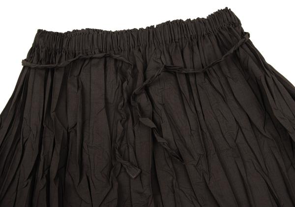 PLEATS PLEASE Poly-Cotton Wrinkled Pleat Skirt Brown Size 2
