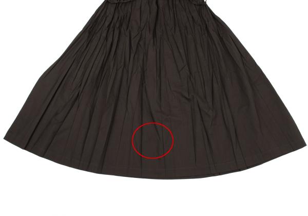 PLEATS PLEASE Poly-Cotton Wrinkled Pleat Skirt Brown Size 2