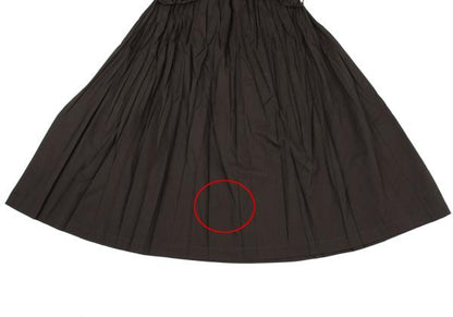 PLEATS PLEASE Poly-Cotton Wrinkled Pleat Skirt Brown Size 2