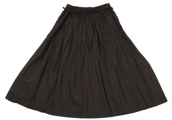 PLEATS PLEASE Poly-Cotton Wrinkled Pleat Skirt Brown Size 2