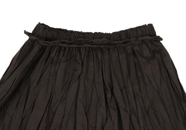 PLEATS PLEASE Poly-Cotton Wrinkled Pleat Skirt Brown Size 2
