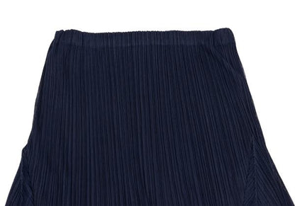 PLEATS PLEASE Mesh Pleated Layered Skirt Navy Size 2