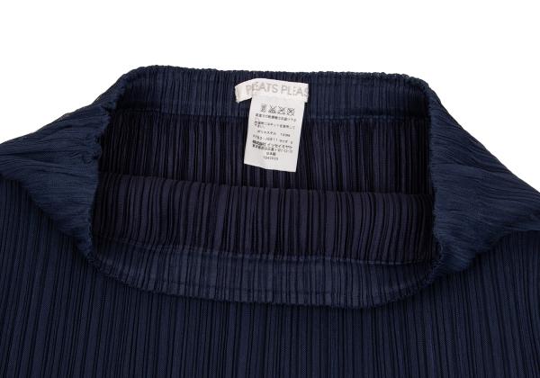 PLEATS PLEASE Mesh Pleated Layered Skirt Navy Size 2