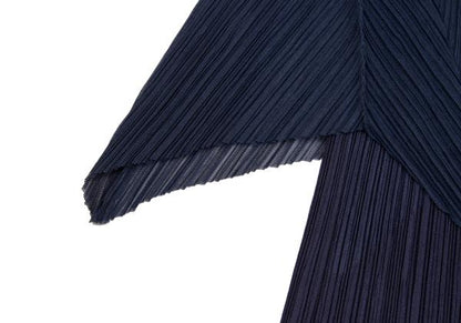 PLEATS PLEASE Mesh Pleated Layered Skirt Navy Size 2