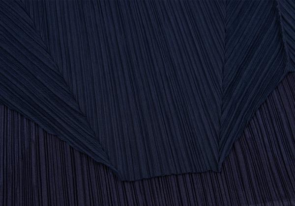 PLEATS PLEASE Mesh Pleated Layered Skirt Navy Size 2