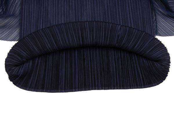 PLEATS PLEASE Mesh Pleated Layered Skirt Navy Size 2
