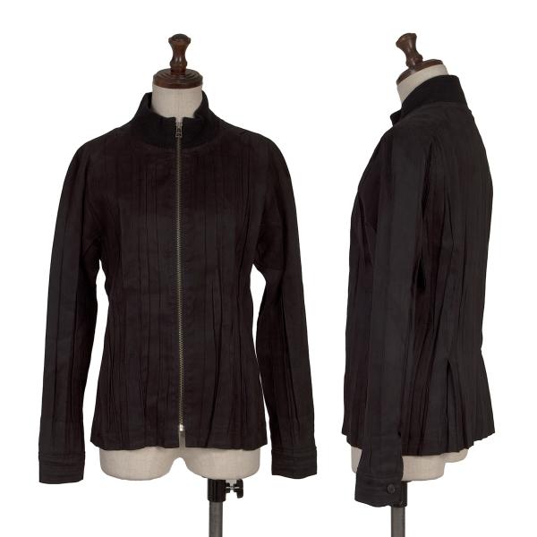 ISSEY MIYAKE WHITE LABEL Faux Suede Blouson Black Size 2