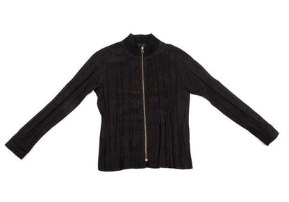 ISSEY MIYAKE WHITE LABEL Faux Suede Blouson Black Size 2