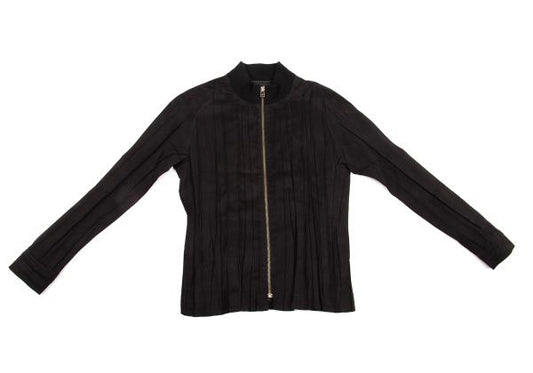 ISSEY MIYAKE WHITE LABEL Faux Suede Blouson Black Size 2