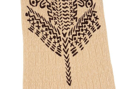 ISSEY MIYAKE Native Print Lace Pleated Dress Beige Size M