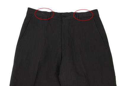 EMPORIO ARMANI Wool Center Crease Pants Black Size 46