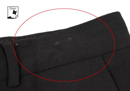 EMPORIO ARMANI Wool Center Crease Pants Black Size 46