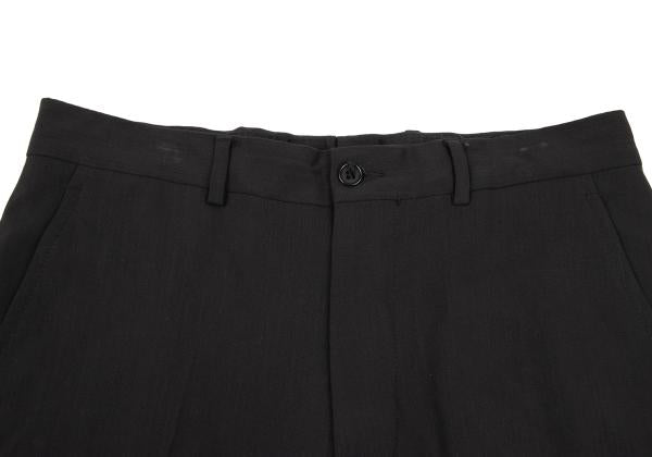 EMPORIO ARMANI Wool Center Crease Pants Black Size 46