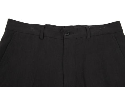 EMPORIO ARMANI Wool Center Crease Pants Black Size 46