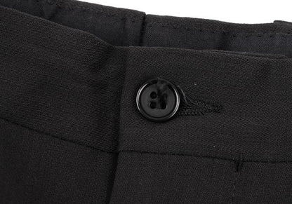 EMPORIO ARMANI Wool Center Crease Pants Black Size 46