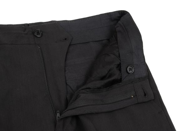 EMPORIO ARMANI Wool Center Crease Pants Black Size 46
