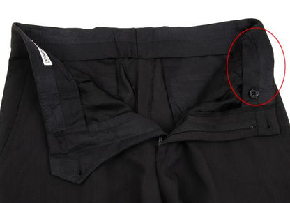 EMPORIO ARMANI Wool Center Crease Pants Black Size 46