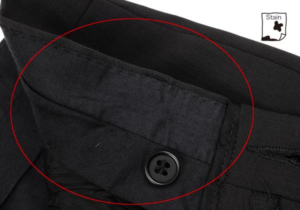 EMPORIO ARMANI Wool Center Crease Pants Black Size 46