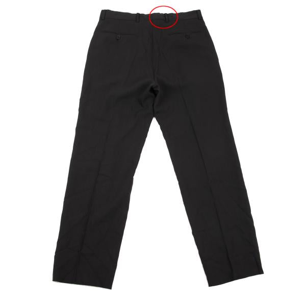 EMPORIO ARMANI Wool Center Crease Pants Black Size 46