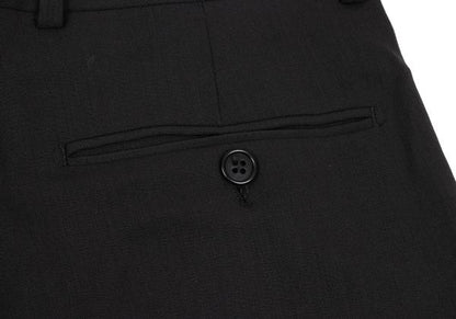 EMPORIO ARMANI Wool Center Crease Pants Black Size 46