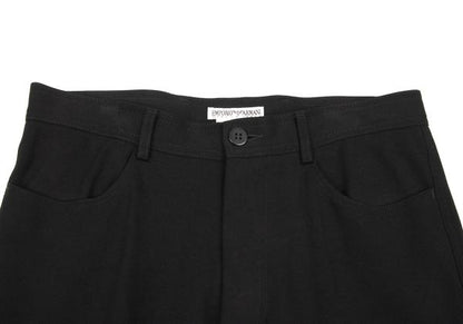 EMPORIO ARMANI Nylon Stretch Straight Pants Black Size 46