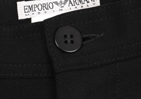 EMPORIO ARMANI Nylon Stretch Straight Pants Black Size 46