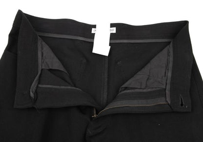 EMPORIO ARMANI Nylon Stretch Straight Pants Black Size 46