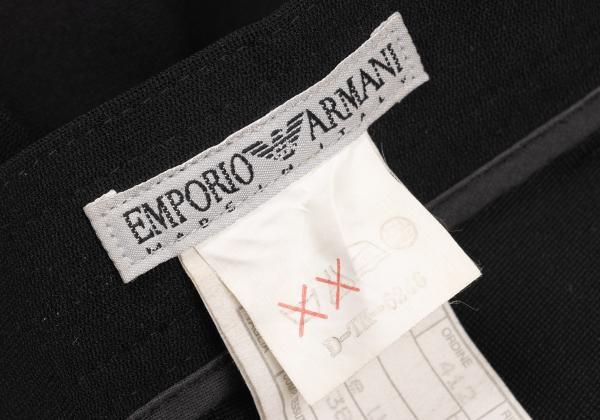 EMPORIO ARMANI Nylon Stretch Straight Pants Black Size 46