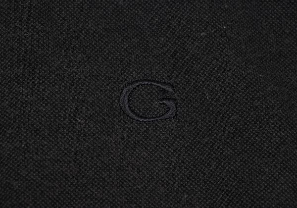 GUCCI Pique Point Embroidered Polo Shirt Navy Size S