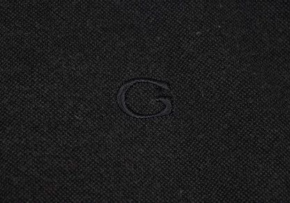 GUCCI Pique Point Embroidered Polo Shirt Navy Size S