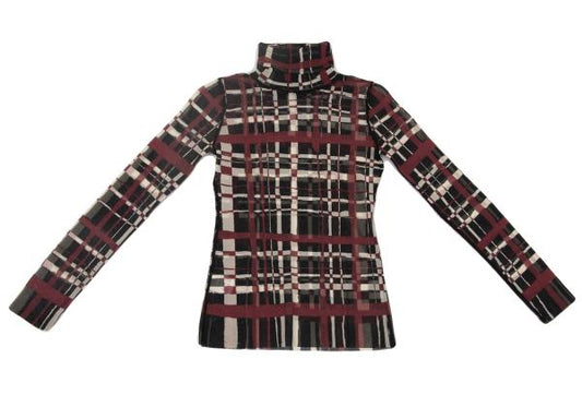 Jean Paul GAULTIER FEMME Hand-Drawn Check Top Black Size 40