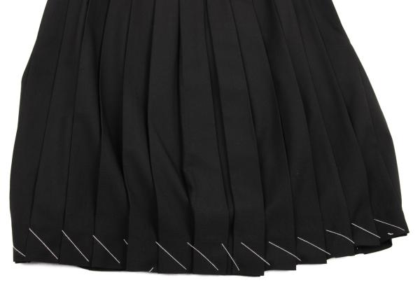 Jean Paul GAULTIER FEMME Wool Pleated Skirt Black Size 40