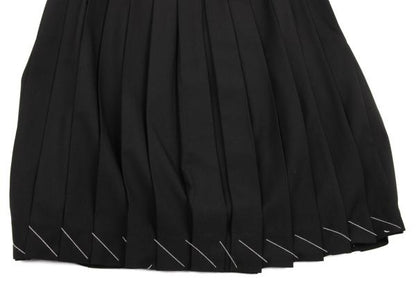 Jean Paul GAULTIER FEMME Wool Pleated Skirt Black Size 40