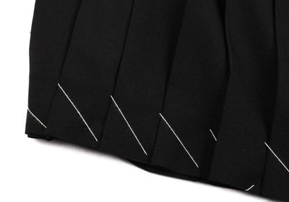 Jean Paul GAULTIER FEMME Wool Pleated Skirt Black Size 40
