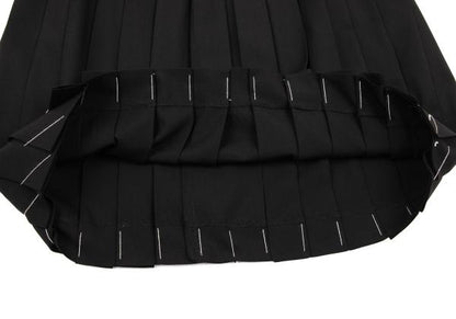 Jean Paul GAULTIER FEMME Wool Pleated Skirt Black Size 40