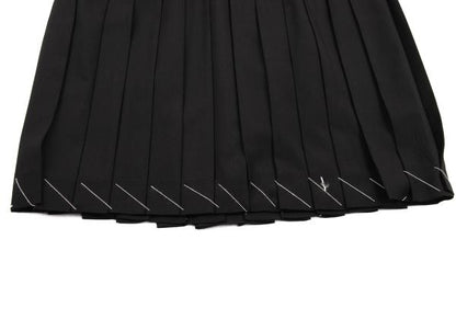 Jean Paul GAULTIER FEMME Wool Pleated Skirt Black Size 40