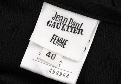 Jean Paul GAULTIER FEMME Wool Pleated Skirt Black Size 40