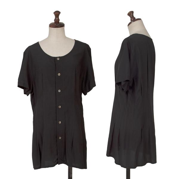 tricot COMME des GARCONS Rayon Tuck S/S Blouse Black Size M