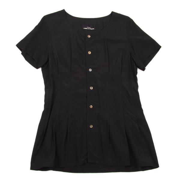 tricot COMME des GARCONS Rayon Tuck S/S Blouse Black Size M