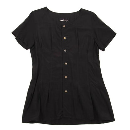 tricot COMME des GARCONS Rayon Tuck S/S Blouse Black Size M