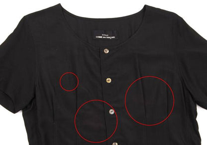 tricot COMME des GARCONS Rayon Tuck S/S Blouse Black Size M