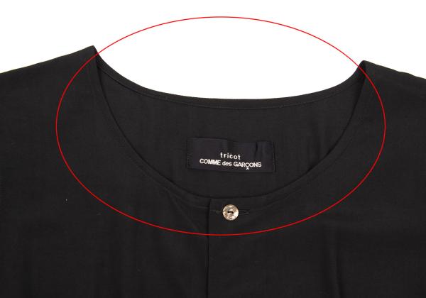 tricot COMME des GARCONS Rayon Tuck S/S Blouse Black Size M