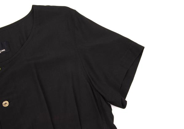 tricot COMME des GARCONS Rayon Tuck S/S Blouse Black Size M