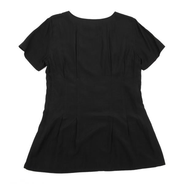 tricot COMME des GARCONS Rayon Tuck S/S Blouse Black Size M